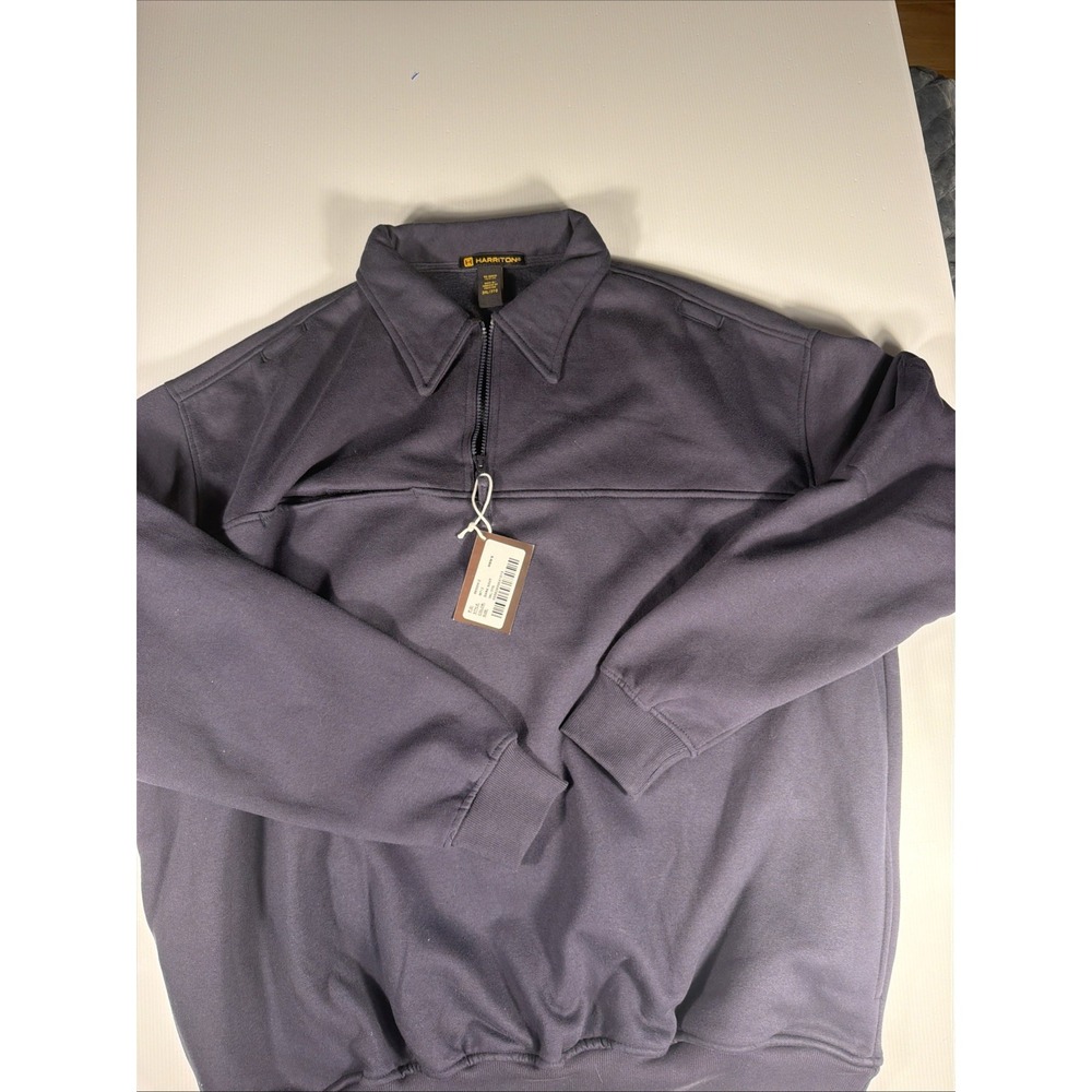 Harrington InTown Suites Men's 3XL Navy Quarter Zip Pullover Sweatshirt NWT